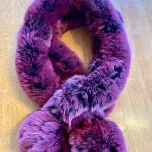 Brand new rabbit fur scarf. Super cute!